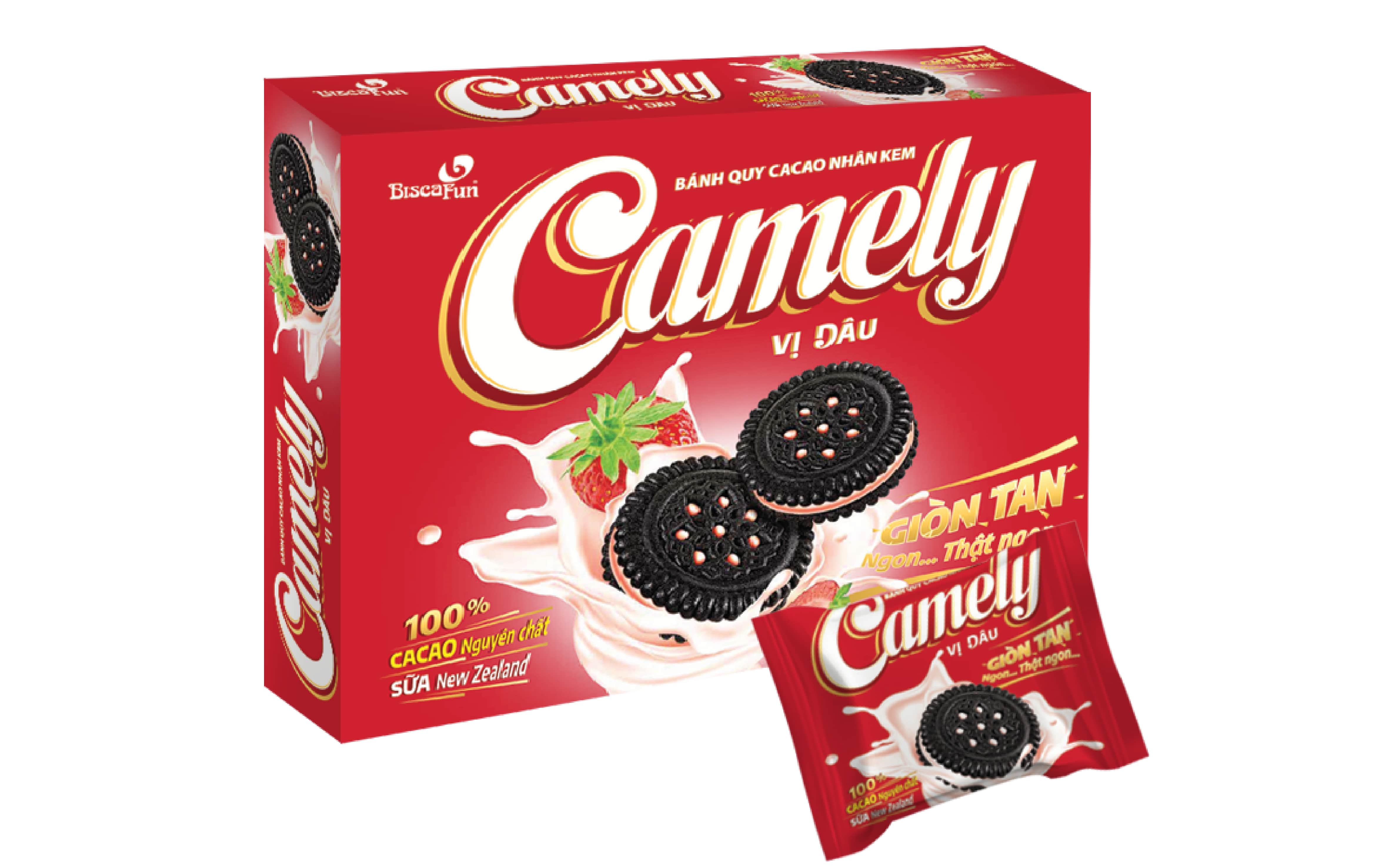 Camely 280g (Nhân kem vị dâu)