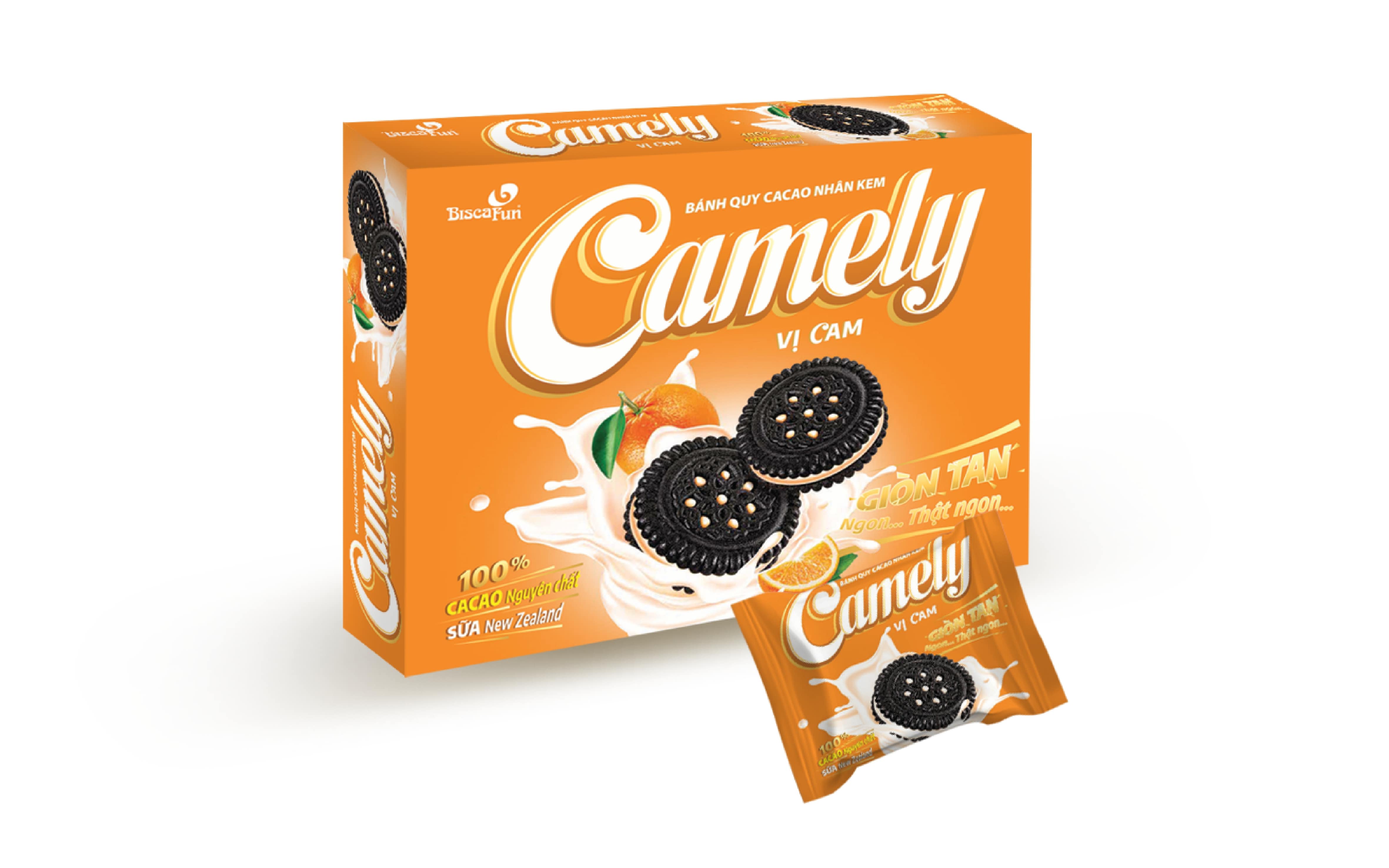 Camely 280g (Nhân kem vị cam)